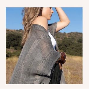 Three Bird Nest Charcoal Sunny Afternoon Duster Kimono